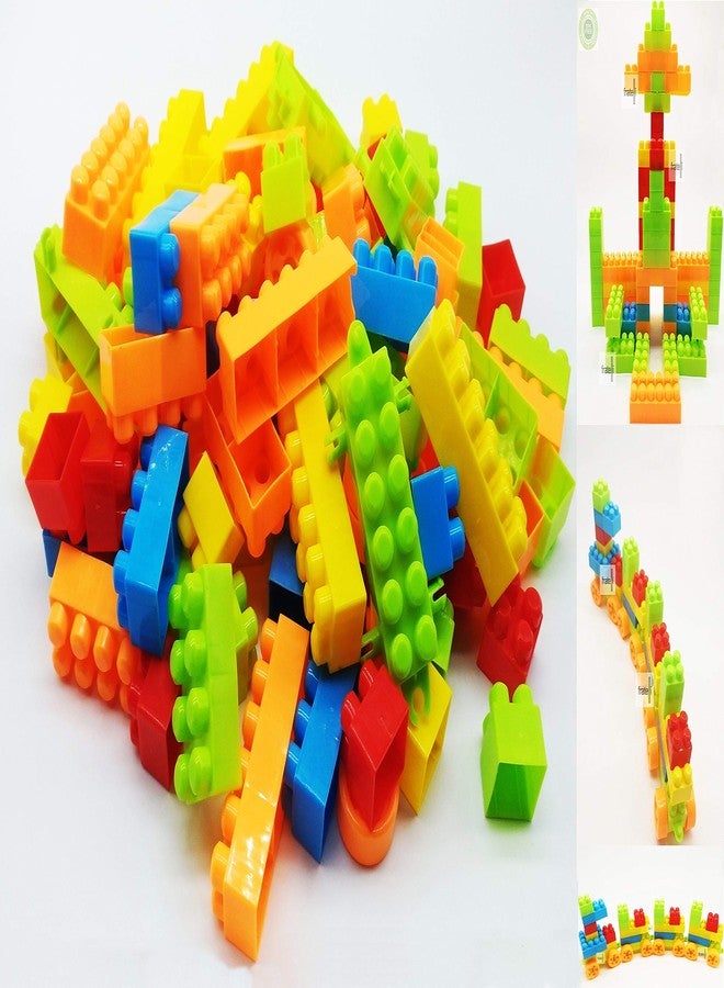 FRATELLI Building Blocks for Kids - Certified European Saftey Standards (100+PCS Small Blocks Bag Packing, Best Gift Toy, Block Game for Kids,Boys,Children) Yellow - Image 1